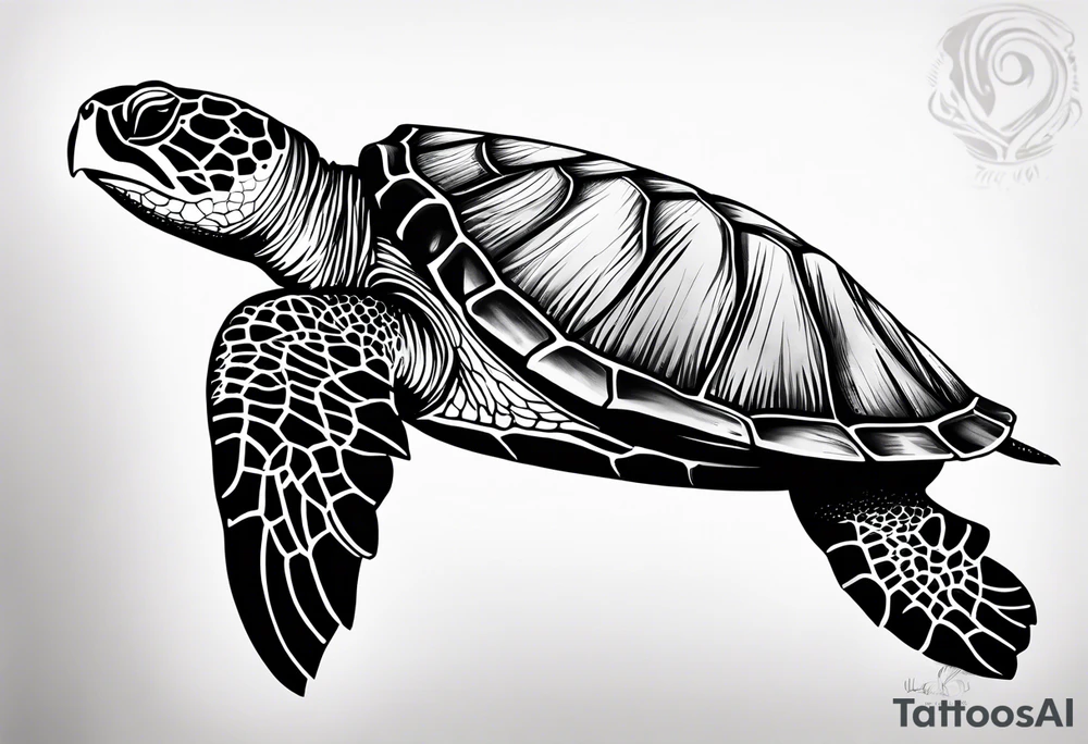 Sea turtle tattoo idea