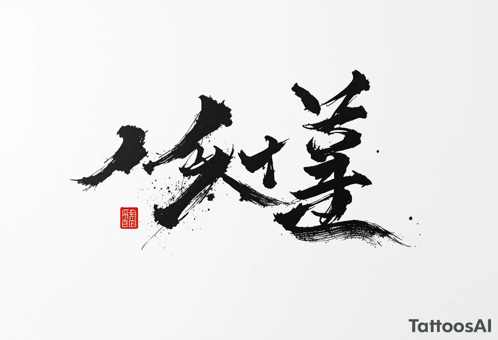 Dream big in kanji tattoo idea