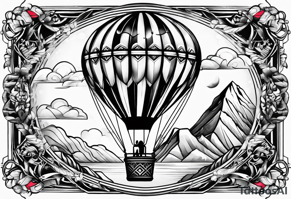 hotballoon ornemental tattoo idea