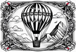 hotballoon ornemental tattoo idea
