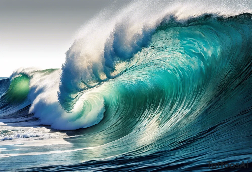 wave;  
"come what may"; outside forearm not an oval tattoo idea
