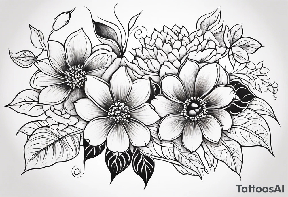 Ojibwe floral tattoo idea