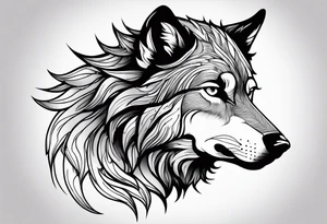 Pretty wolf tattoo idea