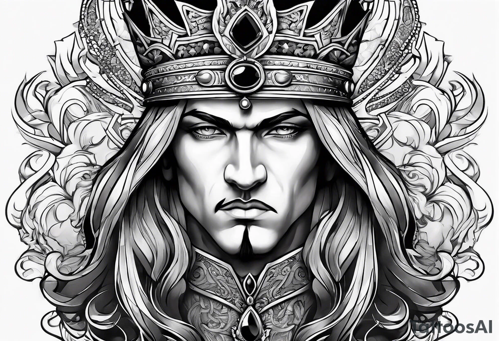 French king tattoo idea