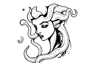 Small Medusa tattoo idea