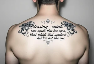 Blessing resteth not but upon that which is hidden from the eye tattoo idea