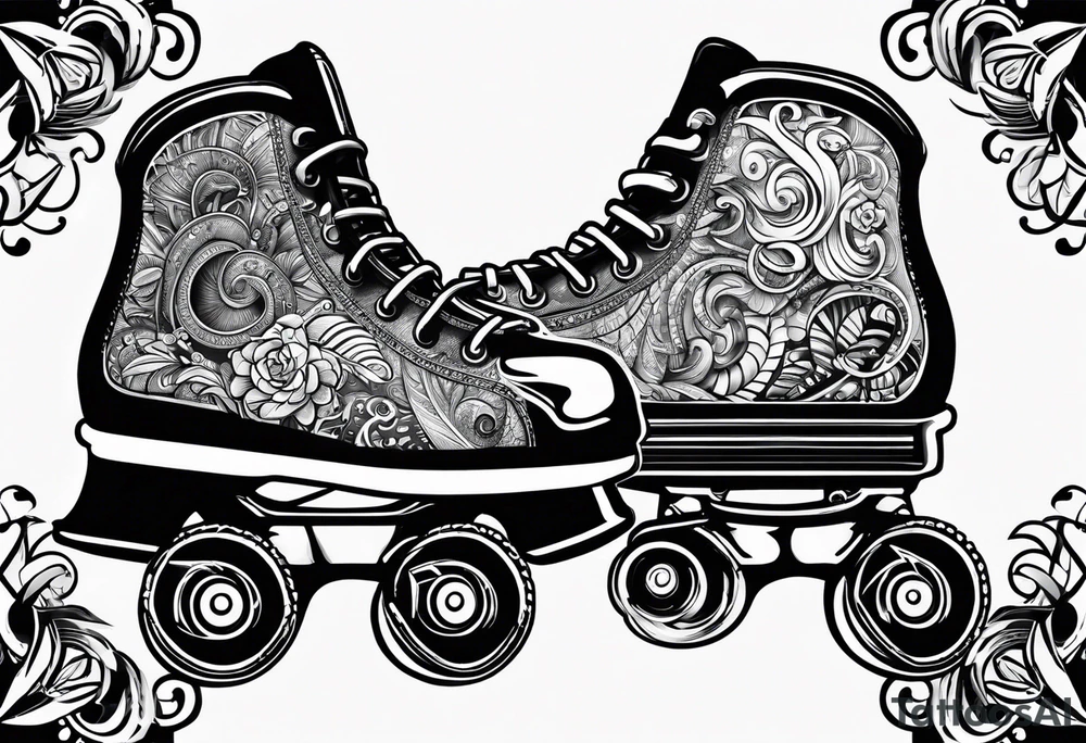 rollerskate tattoo idea