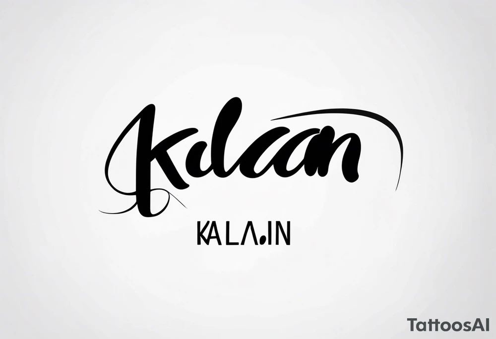 Name tattoo says kalan tattoo idea