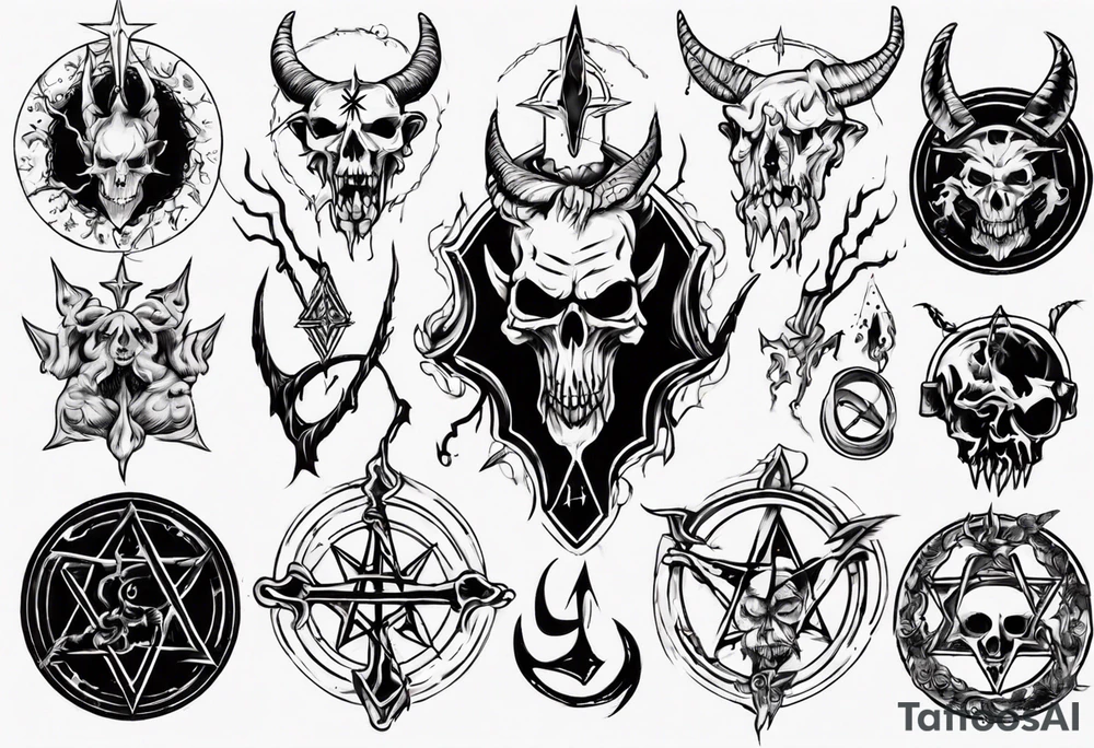 Satanic tattoo idea