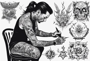 tattoo artist at work tattoo idea