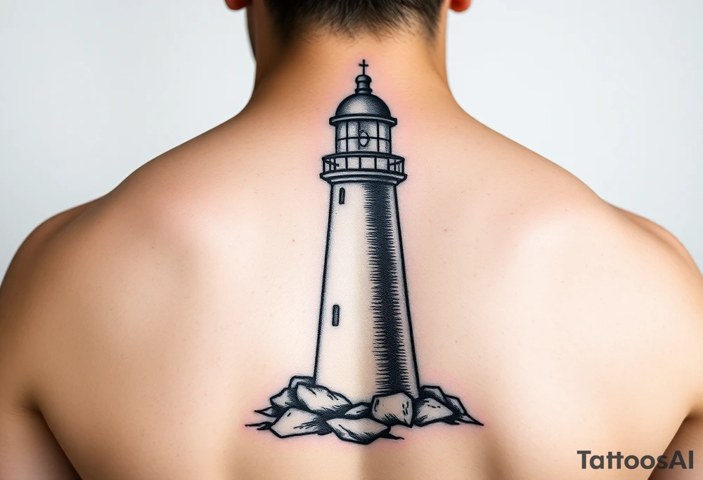 Lighthouse with light tattoo idea