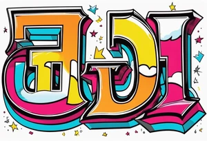the letters OTG with a cool font tattoo idea