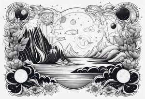 The Secrets of the Universe and the Deep Sea tattoo idea