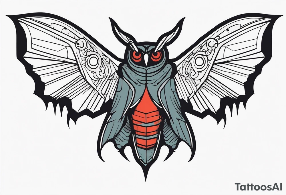 Mothman in action tattoo idea