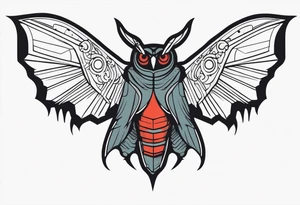 Mothman in action tattoo idea