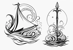 trident poseidon tattoo idea