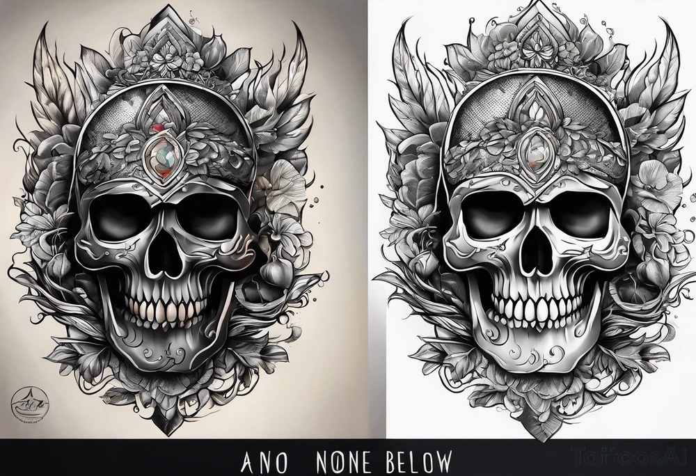 Above no one below no one tattoo idea