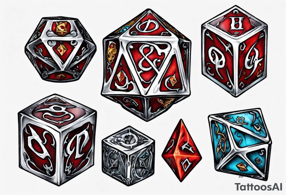 Dungeon and dragons dice tattoo idea