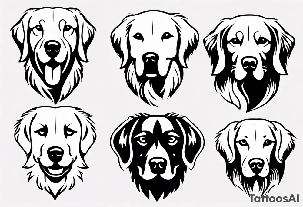 golden retriever tattoo idea