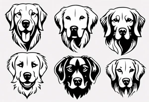 golden retriever tattoo idea