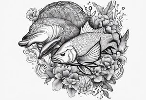 Father daughter matching. Water related. Marine life tattoo idea