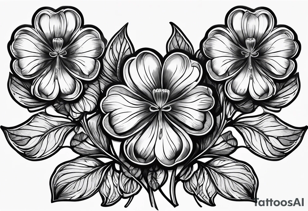 Irish clover tattoo idea