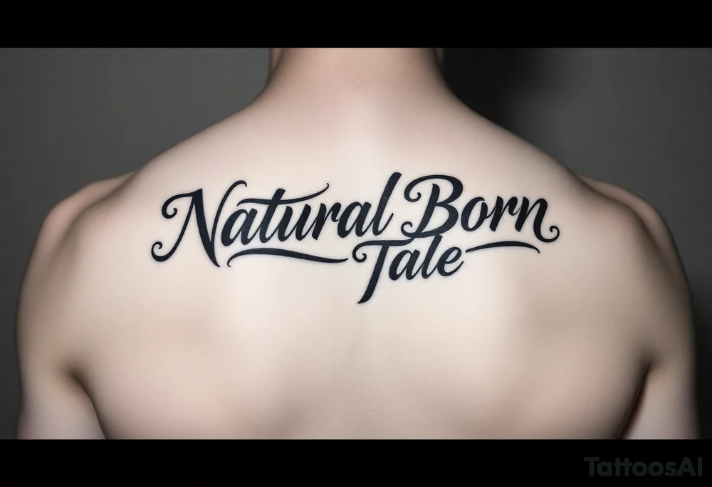 Using the words "Natural Born Talent" create a unique and rare design for a logo tattoo idea