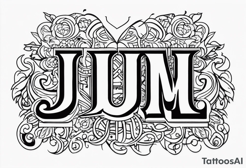 Initials JDM , JNM , JAG tattoo idea