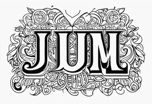 Initials JDM , JNM , JAG tattoo idea