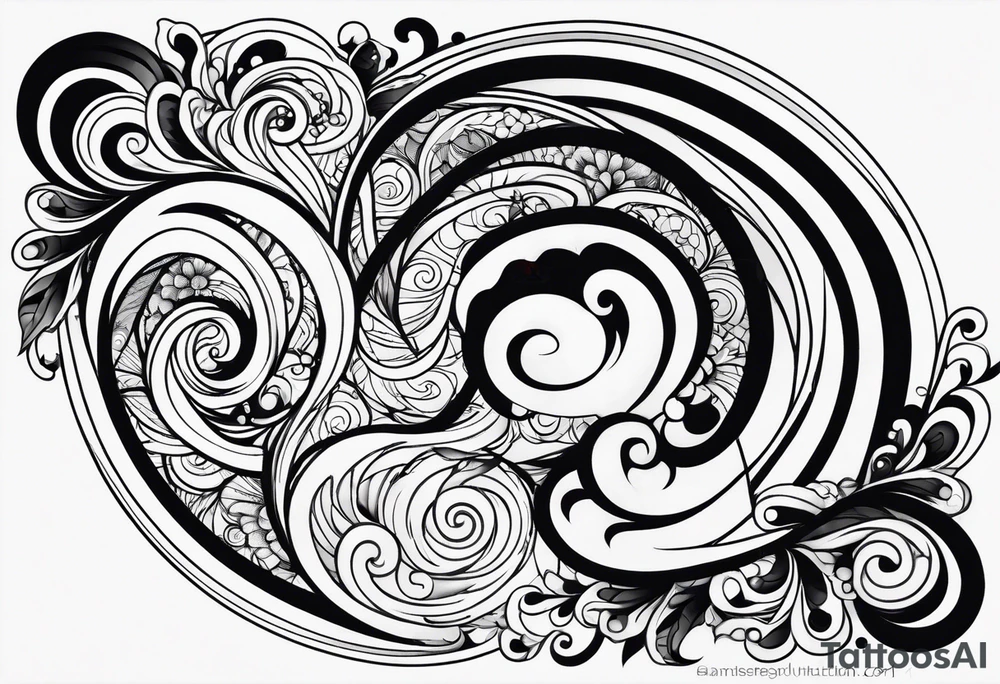 thick swirls tattoo idea