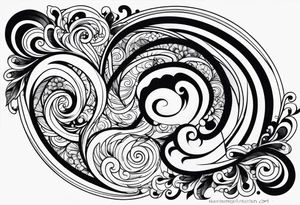 thick swirls tattoo idea
