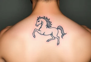 aquarius zodiac sign plus year of the horse tattoo idea