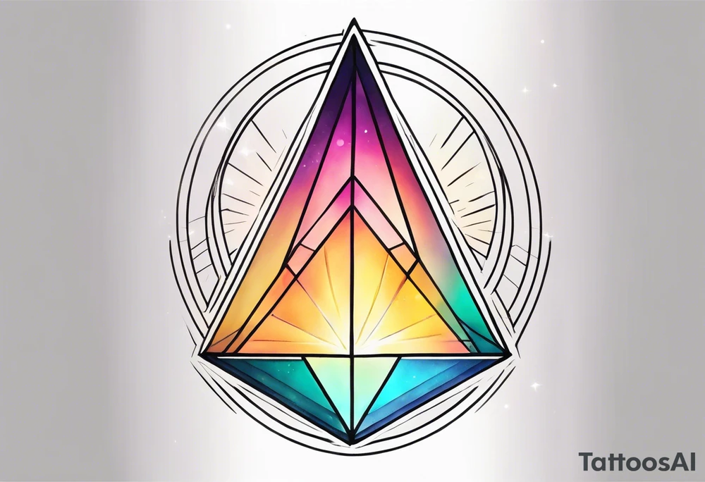 soft prism light tattoo idea