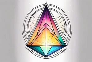 soft prism light tattoo idea