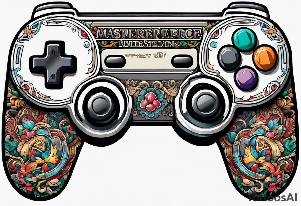 nintendo entertainment system  gamepad tattoo idea