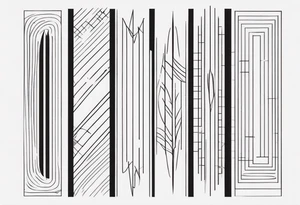 vertical lines tattoo idea
