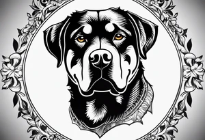 Cool Rottweiler tattoo idea