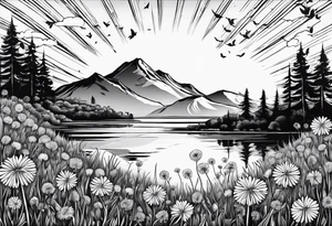 Cambria in a dandelion tattoo idea