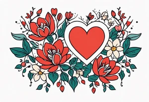 heart
old school vintage simple traditional design surrounded by vintage flowers


bold color simple tattoo idea