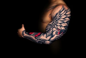 Devil, angel, hell, heaven tattoo idea