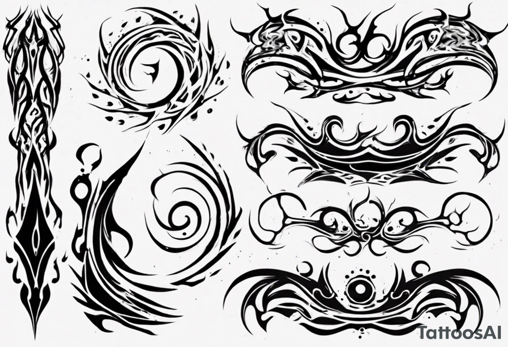 Blood
Texture
Tendrils 
Holes
Sharp tattoo idea