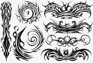 Blood
Texture
Tendrils 
Holes
Sharp tattoo idea