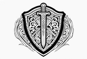 Valhalla sword shield steps tattoo idea