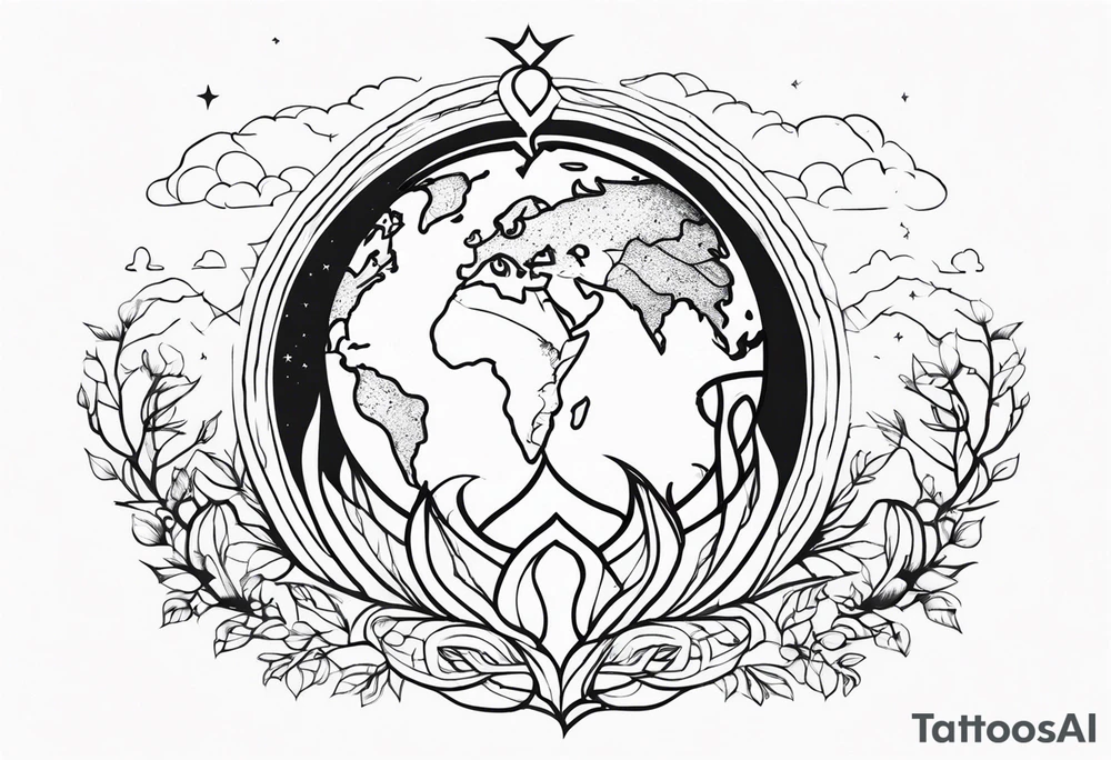 Gothic Mother Earth tattoo idea