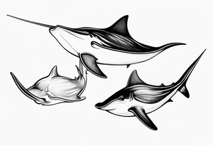 stingrays in the ocean tattoo idea