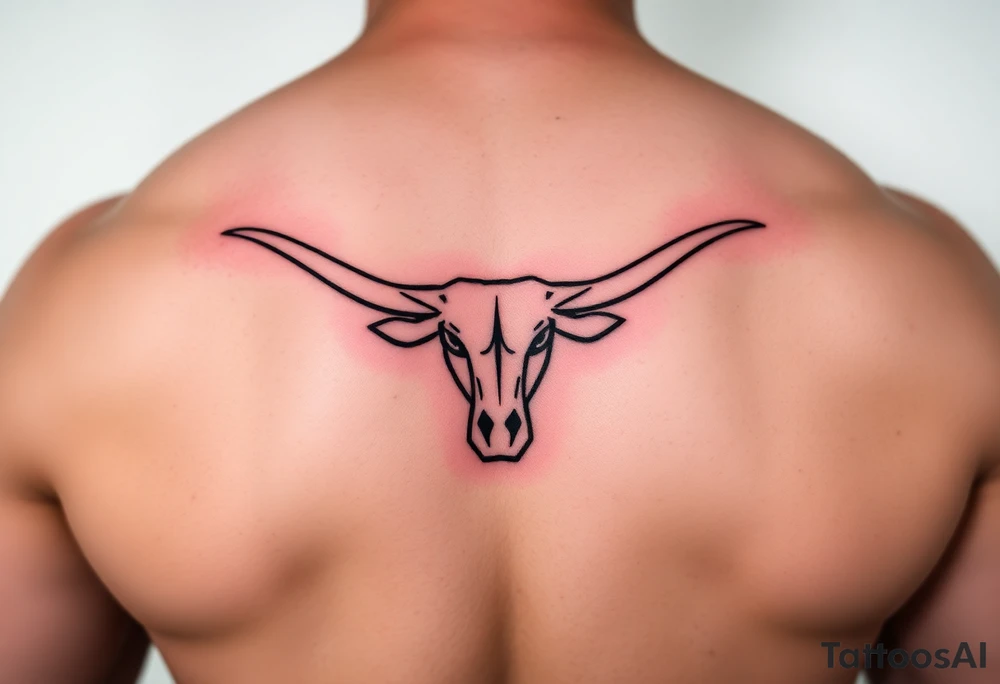 Football tattoo of the Texas longhorns tattoo idea