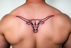 Football tattoo of the Texas longhorns tattoo idea