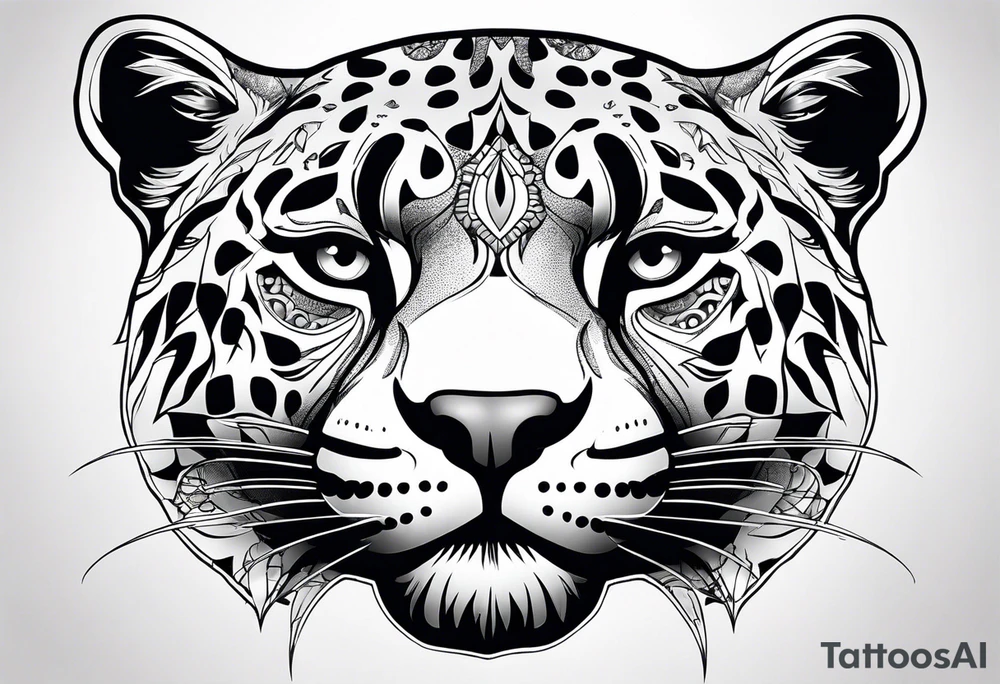 Jaguar head tattoo idea