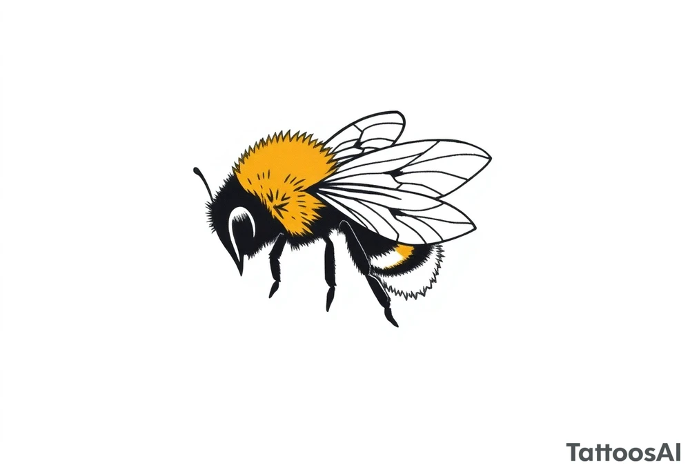 Cute bumblebee tattoo idea