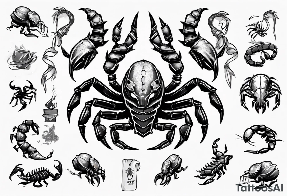 scorpion graduating in 2023 for game development and game design tattoo idea